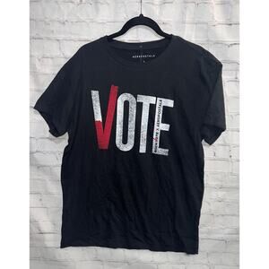Aeropostale rock vote black tee shirt